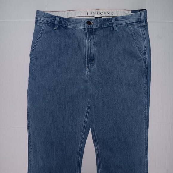 LANDS' END MEN'S TRADITIONAL FIT STRAIGHT LEG JEANS - Picture 4 of 12